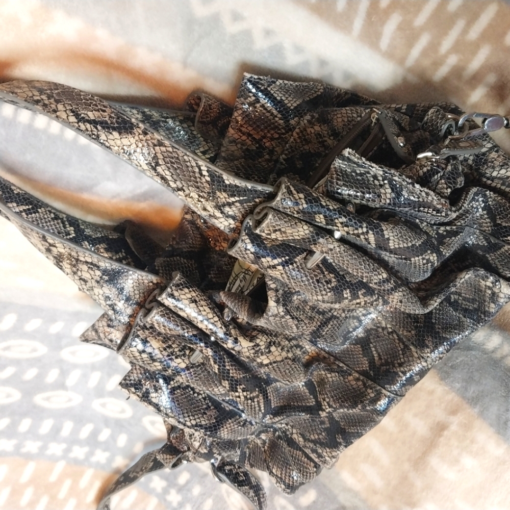 Barr + Barr Snake print Satchel